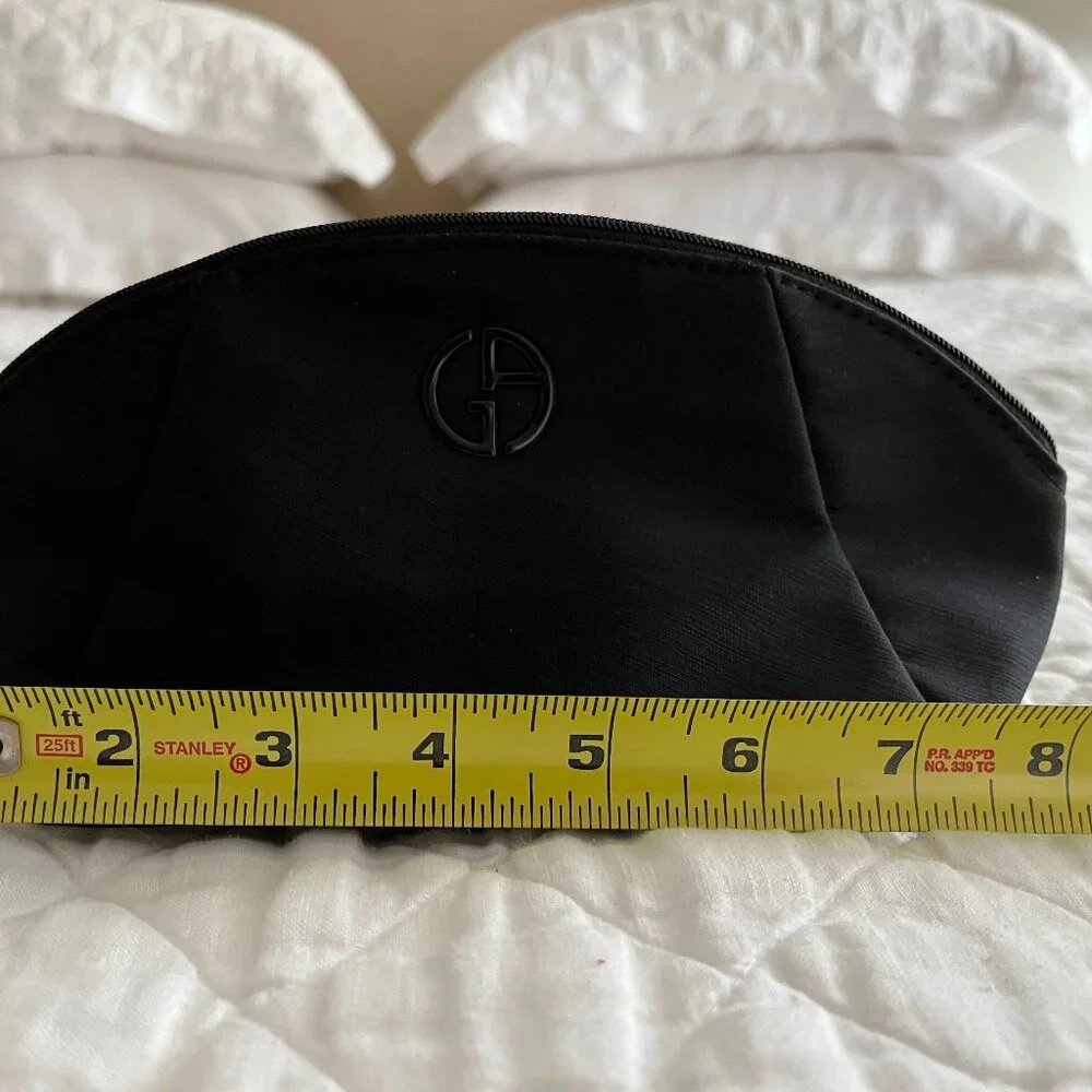Giorgio Armani Black Makeup Cosmetic bag with mascara, lip stick & gloss samples